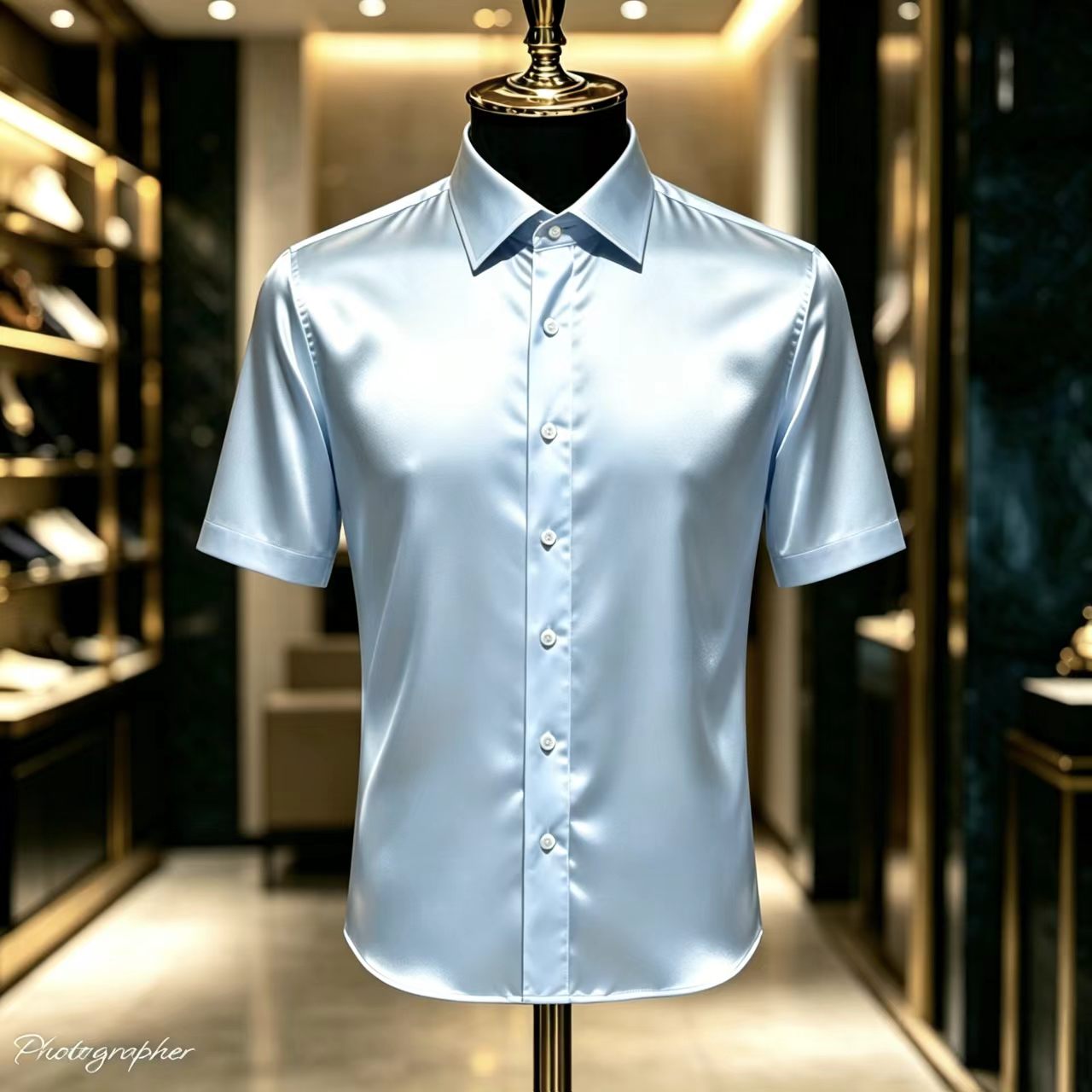 Men's Solid Color Satin Short- - Mens Satin Silk Dress Shirt 리뷰 및 가격